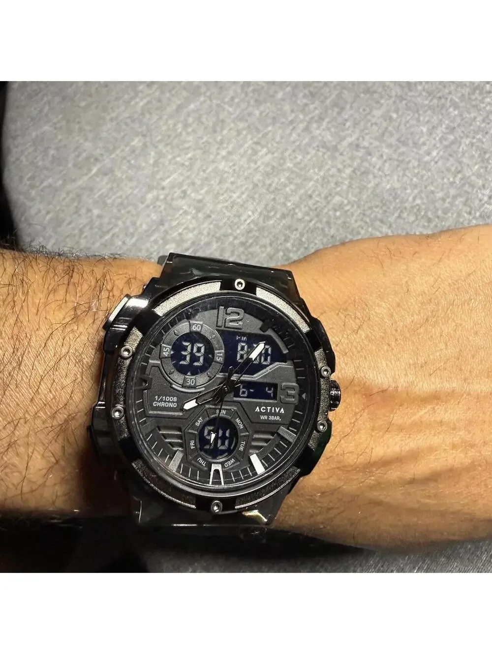 Activa X Invicta Digital Men's Watch 51mm Black on Black NWT